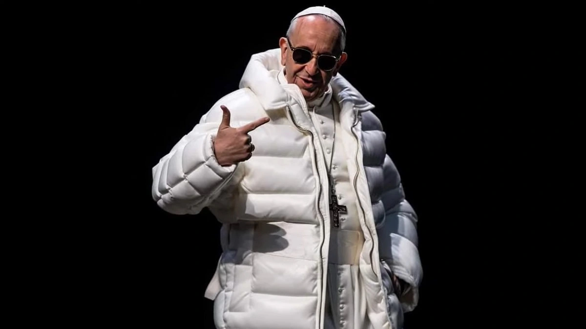 fact-checking - Pape François, image générée par MidJourney